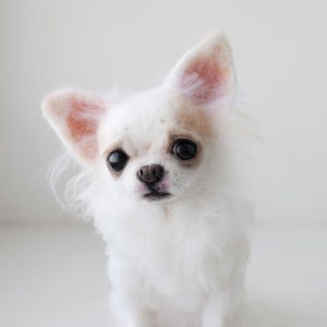 Custom Needle Felted Dog Chihuahua Lily, Needle Felt Dog, Chihuahua from PICTURE, Custom Pet Portrait, Dog Lover Gift, Dog Portrait