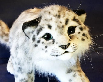 BABY SNOW LEOPARD Plush Toy, Unique Plush Toy