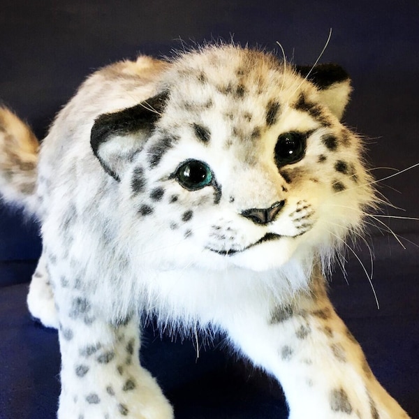 Baby Snow Leopard Plush - Etsy