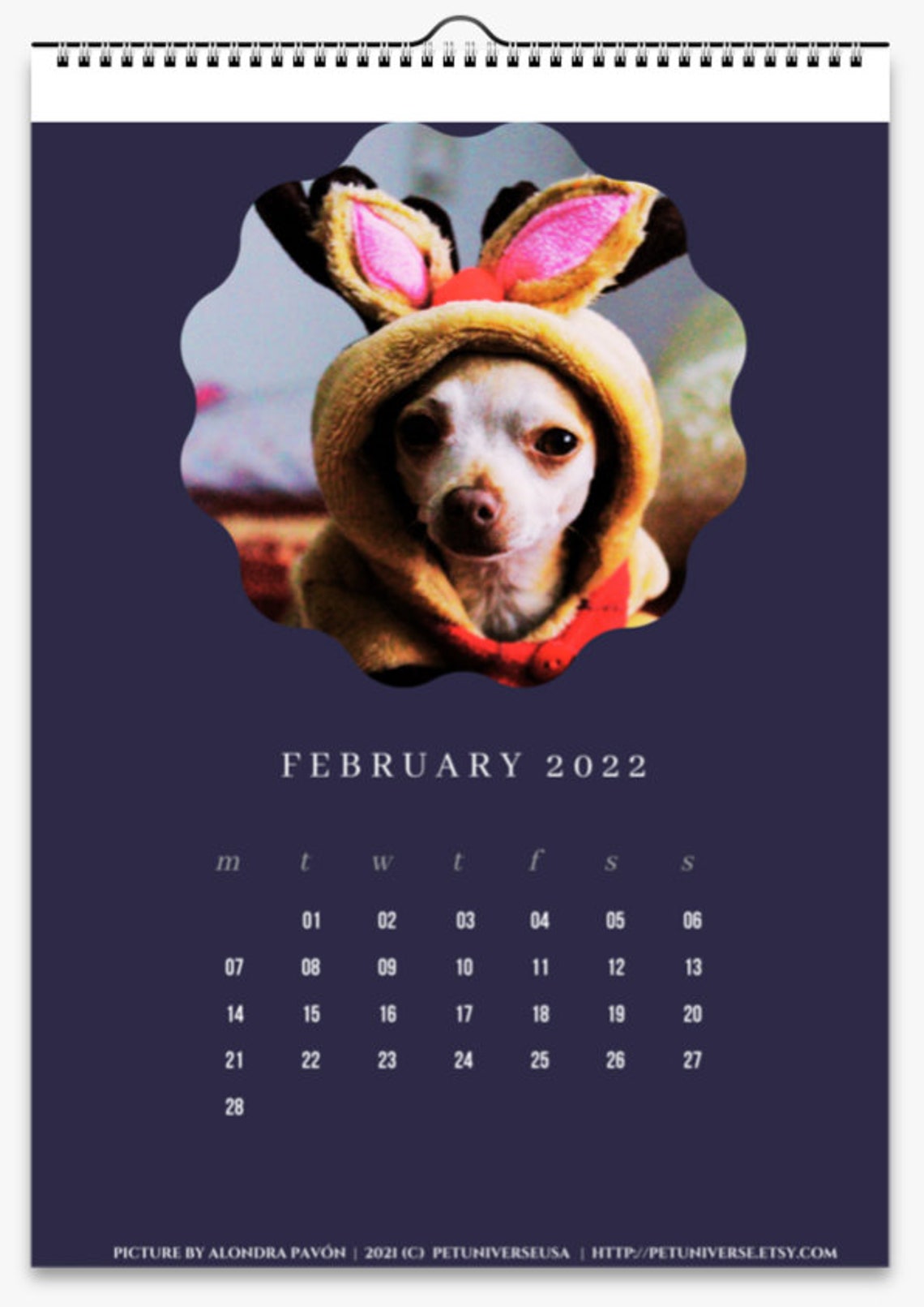 CHIHUAHUA VERTICAL CALENDAR 2022 Dogs Calendar 2022 | Etsy