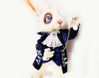 ニードルフェルトのかわいい白いキツネ FENNEC、フェルトキツネ