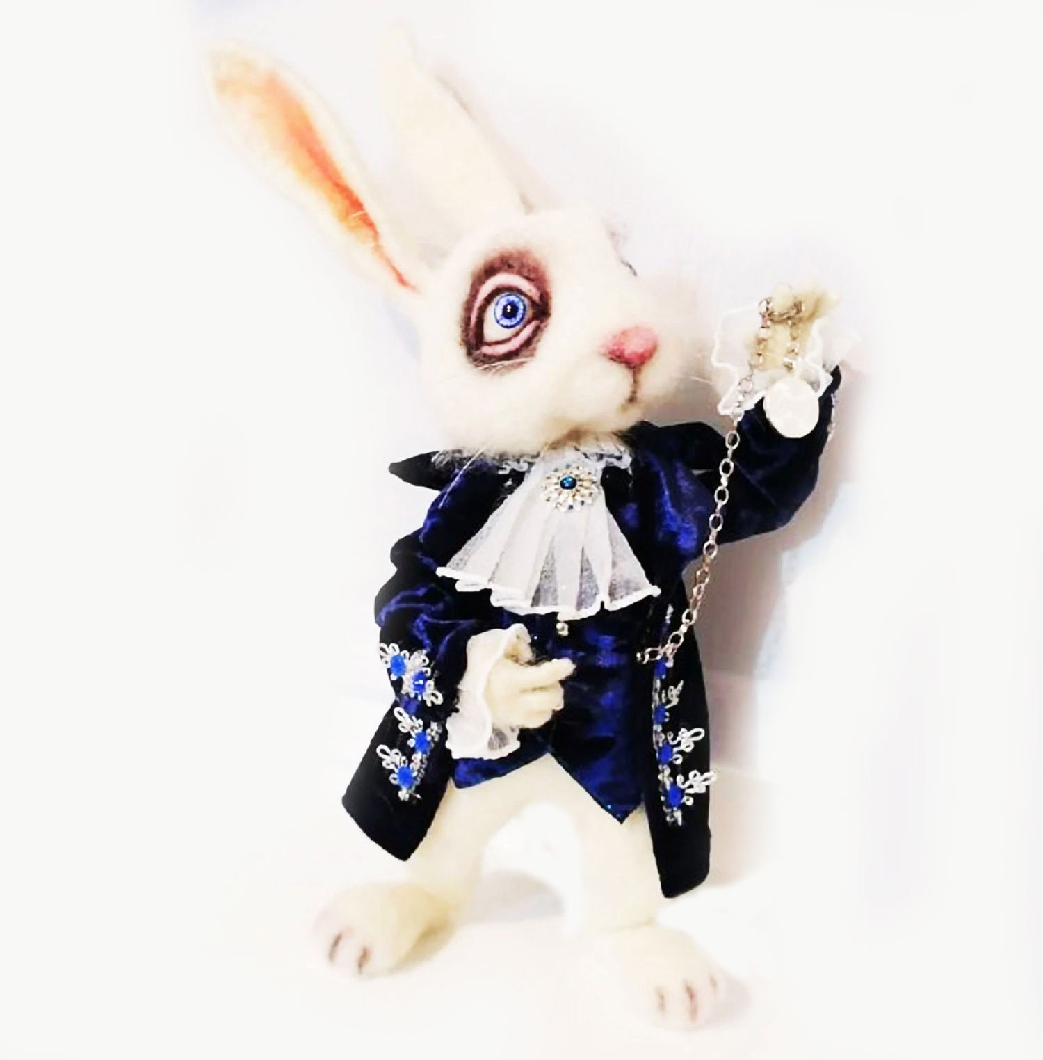 THE WHITE RABBIT From Alice in Wonderland is Needle Felted and One