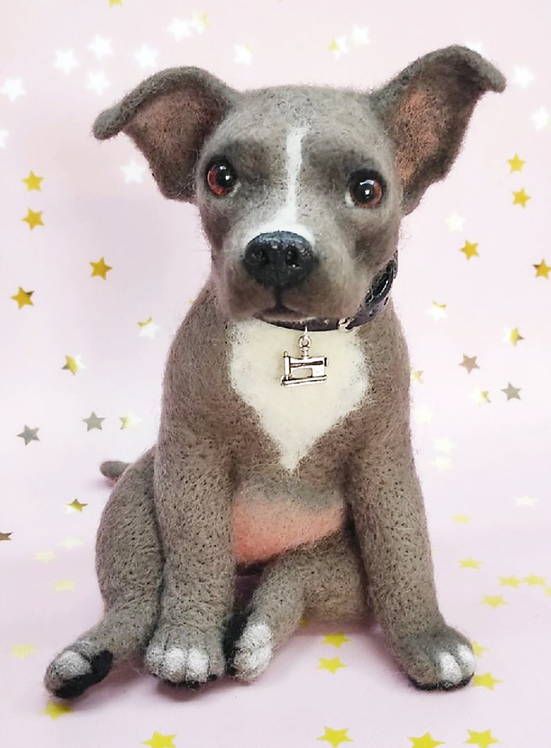 CUSTOM PITBULL Statue Dog Statue Needle Felted Pitbull Etsy CUSTOM PITBULL Statue Dog Statue Needle Felted Pitbull Etsy