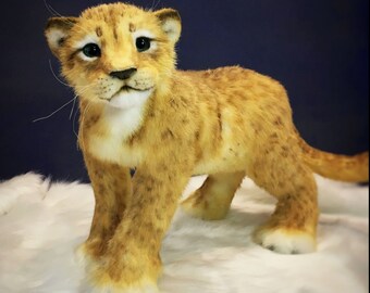 ミディアムサイズのライオンの子のぬいぐるみ、オーダーメイド