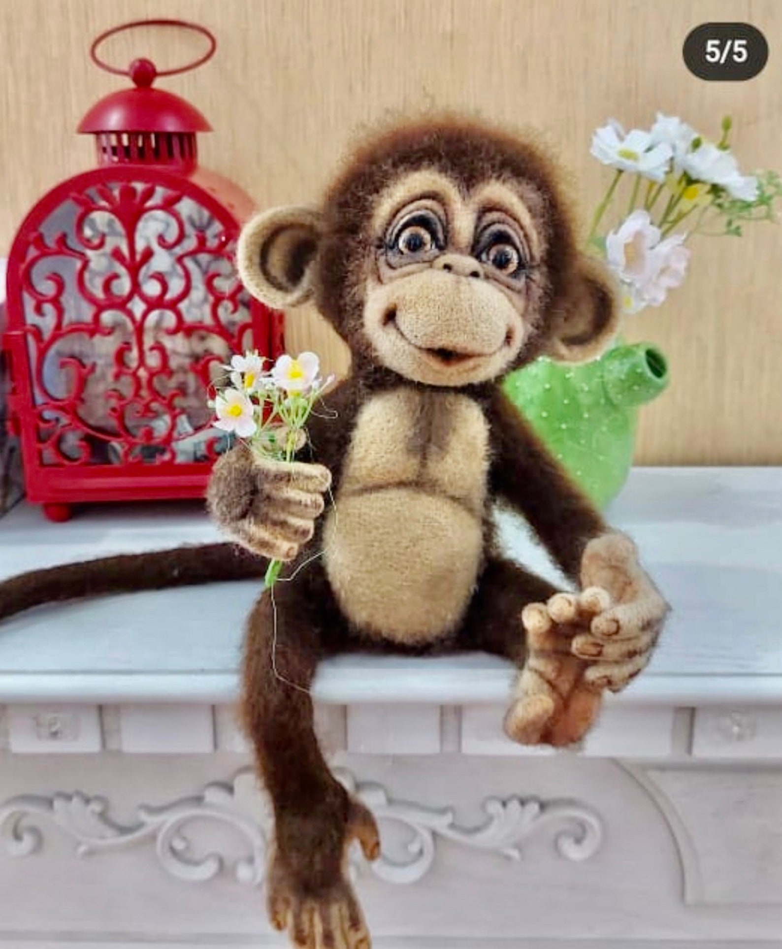 BABY MONKEY Needle Felted Monkey Needle Felt Monkey Monkey Etsy