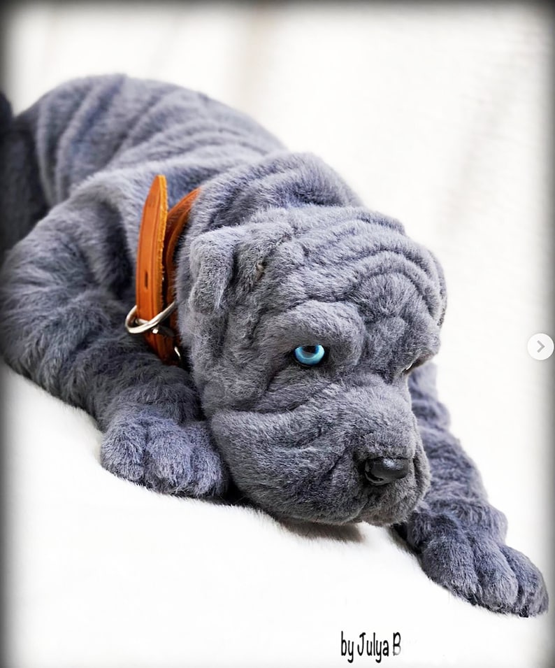 SHAR PEI Plush Dog Toy 3D Realistic Dog Plushie Realistic - Etsy