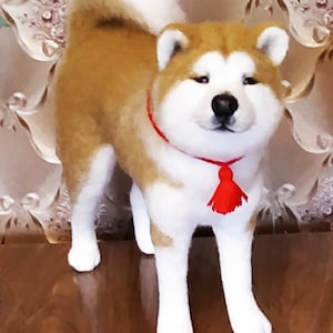 Your AKITA From PICTURE, Akita Figurine, 3d Dog Needle Felted Akita, Realistic Dog Akita, Pet Memory Portrait, Akita Dog Memorial, Akita Inu