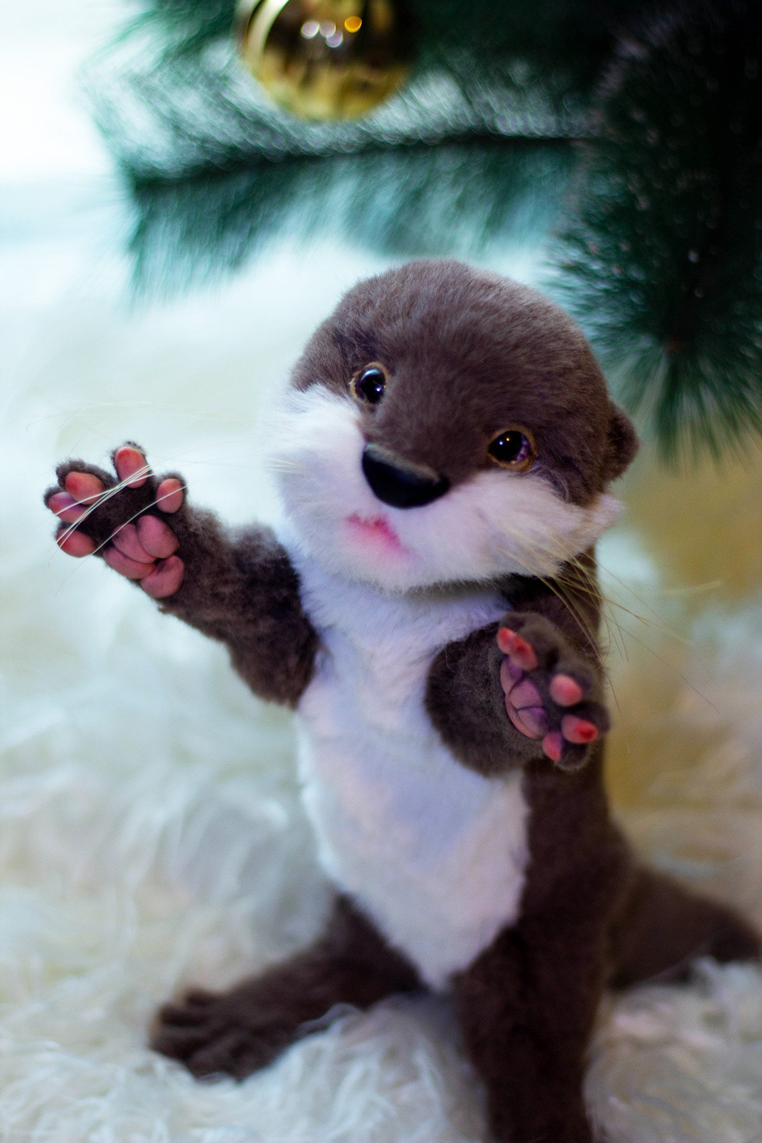 ぬいぐるみカワウソ人形、カワウソぬいぐるみ、重量のあるぬいぐるみ