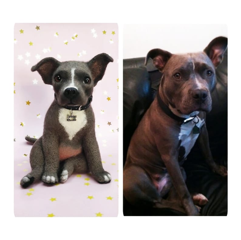 CUSTOM PITBULL Statue Dog Statue Needle Felted Pitbull Etsy CUSTOM PITBULL Statue Dog Statue Needle Felted Pitbull Etsy