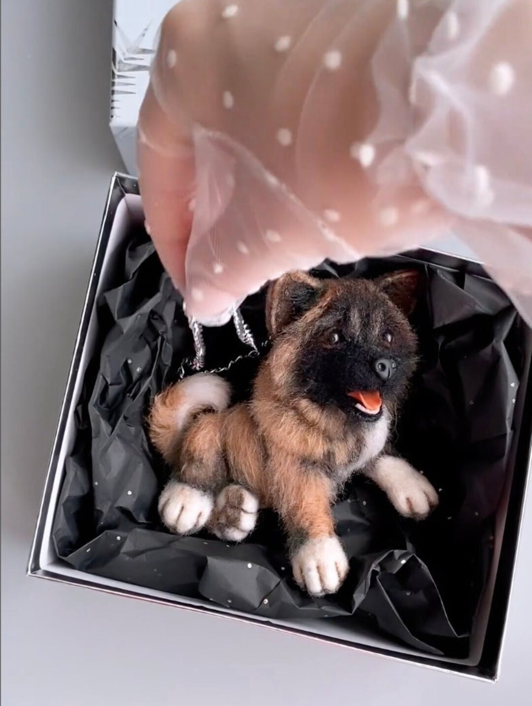 AKITA DOG KEYCHAIN From Photo Car Charm Dog Face Brooch Dog Etsy