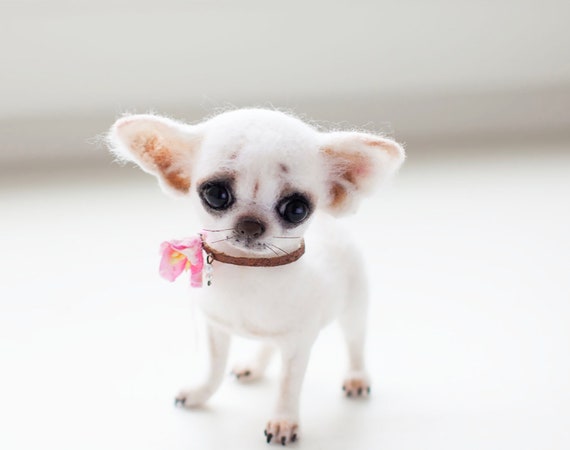 カスタムニードルフェルト犬、フェルトチワワ、カスタムフェルト犬