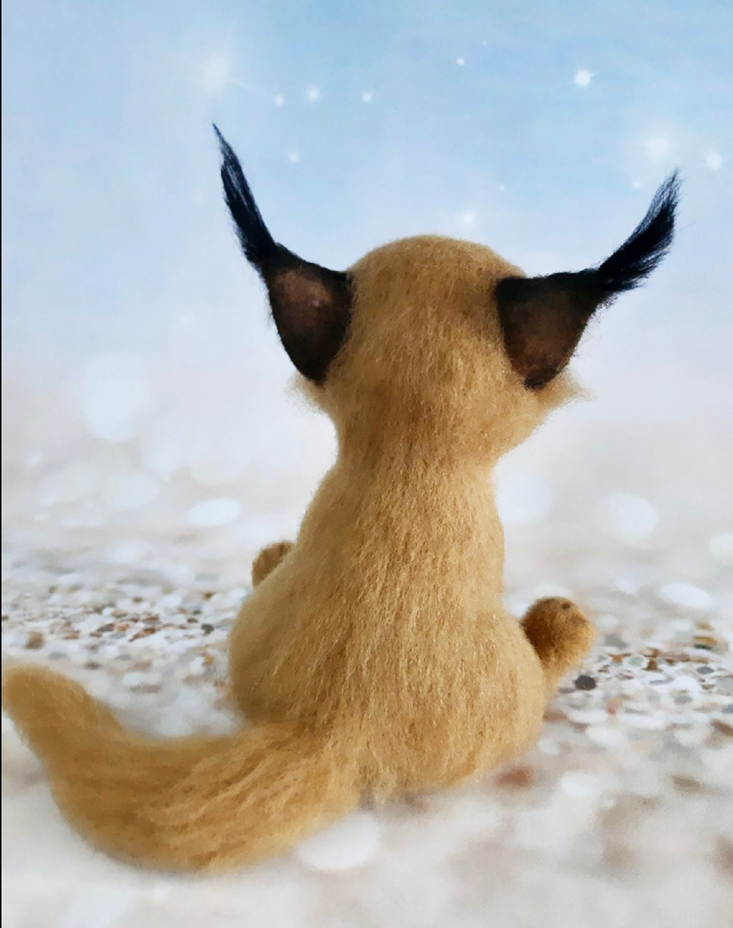 CARACAL Needle Felted Collectible Realistic Animals Handmade -  Norway