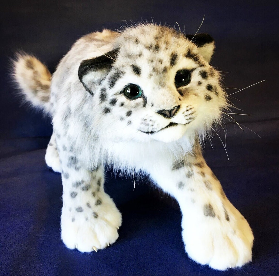 BABY SNOW LEOPARD Plush Toy, Unique Plush Toy 