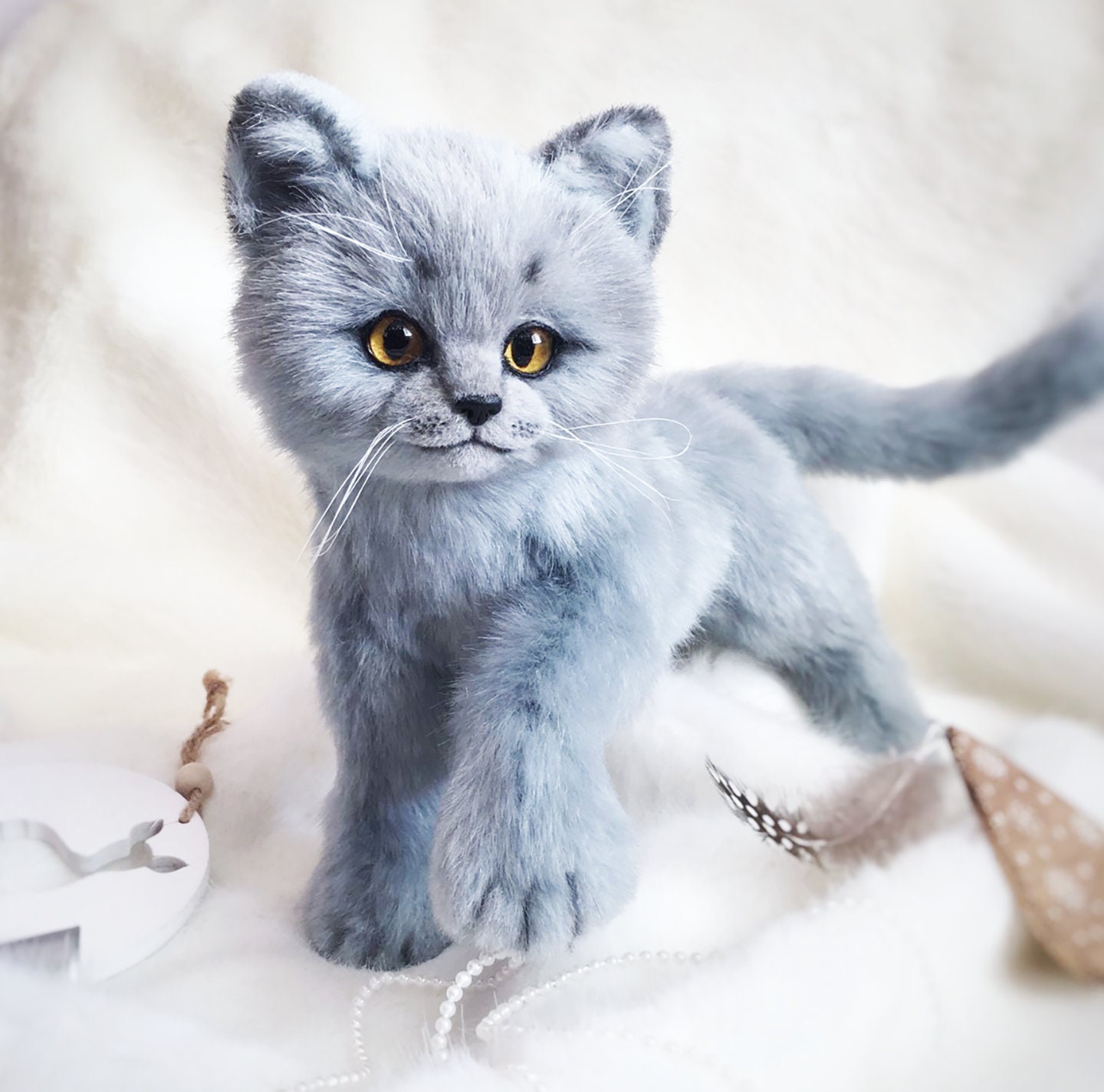 BRITISH SHORTHAIR KITTEN Plush Toy Made to Order 3D Realistic Cat
