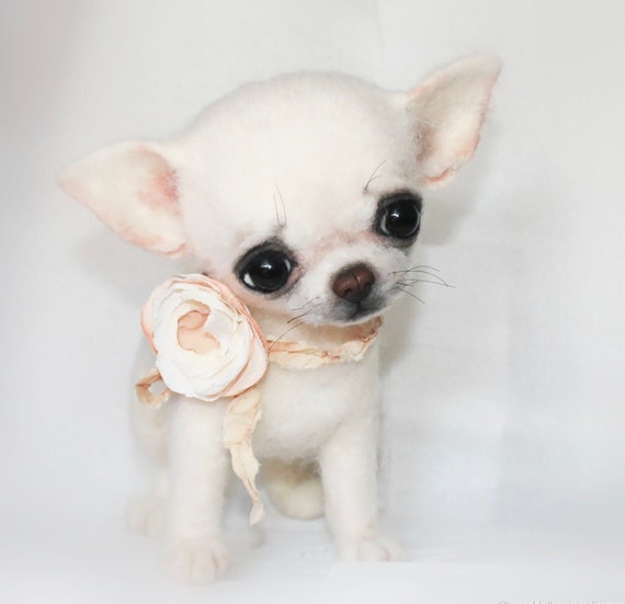 Chihuahua dog personalized felted custom Sculpture pet Memorial small size