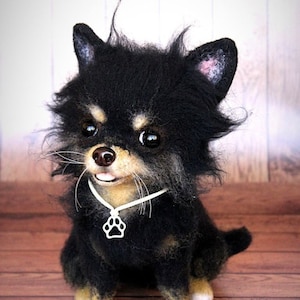CHIWAWA REDDY,  Needle Felted Dog, Felt Wool Dog Figurine, Replica Dog, Unique Gift for Dog Lovers, Chihuahua dog, Chihuahua art