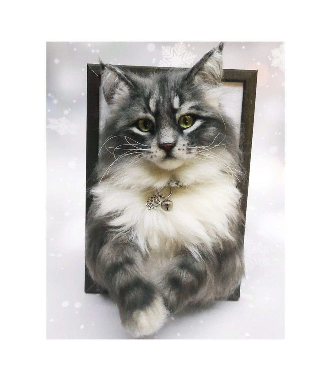 CUSTOM Cat Portrait, 3D Felt Cat , Personalized Cat Portrait, Pet