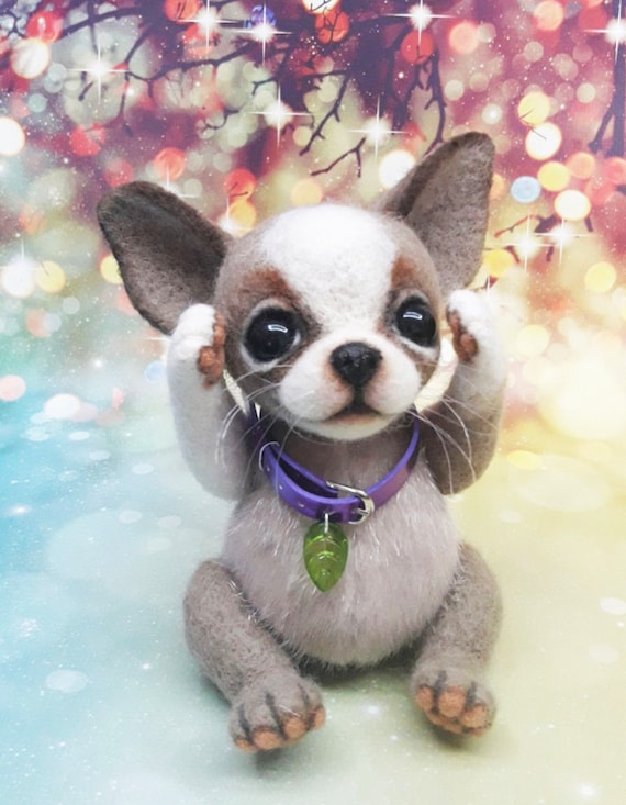 CHIHUAHUA Puppy Needle Felted Felt Realistic Dog 3D Wool Chiwawa Chihuahua Replica Dog Lovers Gifts Chihuahua Mom Gifts Chiwawa Dog Etsy Australia