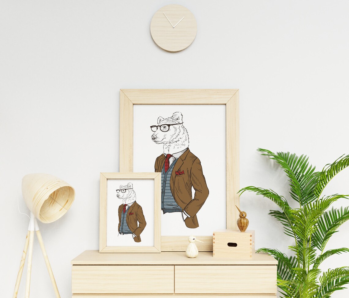 Digital Wall Art Animal Animal Wall Print Printable Wall Etsy