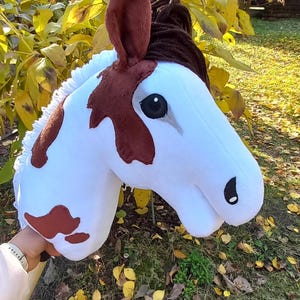 Hobbyhorse: Plush Horse on a Stick with Bridle & Reins, delivery to the USA