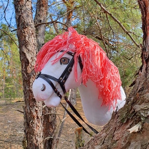 Hobbyhorse: White Horse on a stick A3