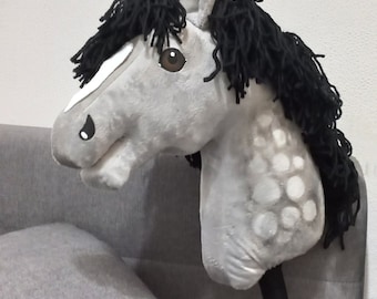 Hobby Horse A3/ Hobbyhorse/ Horse on a stick//Pferd/Cheval/Caballo/poni/gray horse