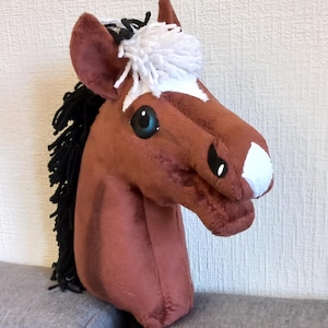 Hobbyhorse: Handmade Horse on a Stick - A5 Size, A4 Size, A3 Size, delivery to the USA