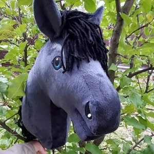 Hobbyhorse/Horse A3/Horse on a stick/Käpphäst/Hevonen/poni/Black Horse/Pferd/Cheval/Caballo/Cavallo