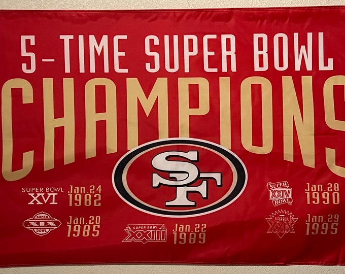 San Francisco 49ers Championship Banner Flag 3x5FT NFL Football Oakland Superbowl