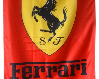 Ferrari Flag Italy Enzo Signature Vertical Banner  3x5ft Racing Formula 1 F1 // Same Day Shipping on orders placed before 4:30PM EST