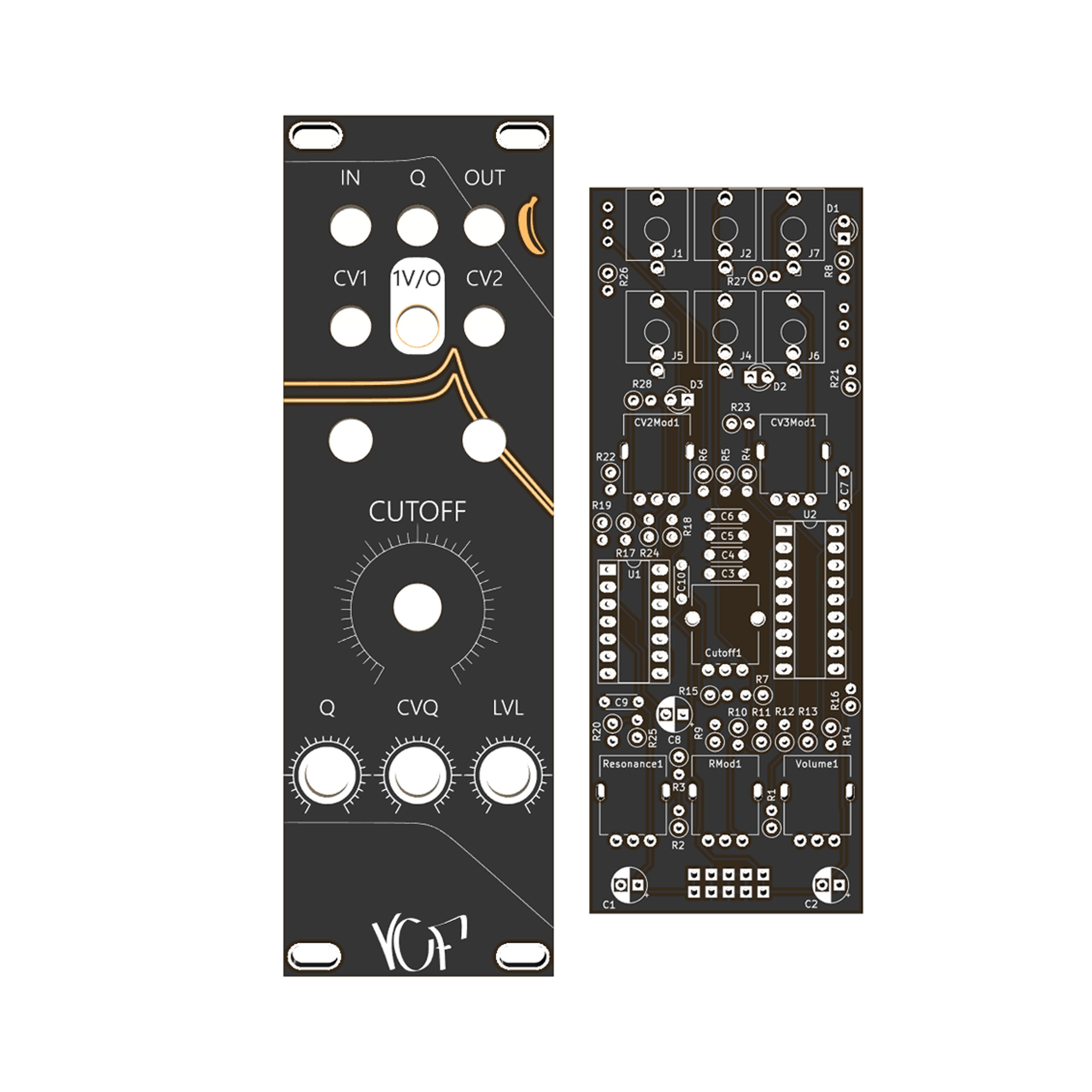 Filtro passa-basso fai da te 3320 VCF 24dB per sintetizzatore Eurorack