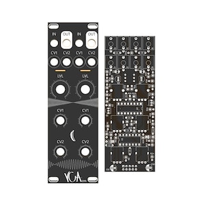 Dual VCA Panel / PCB Euroack Modular Synthesizer NoisyFruitsLab