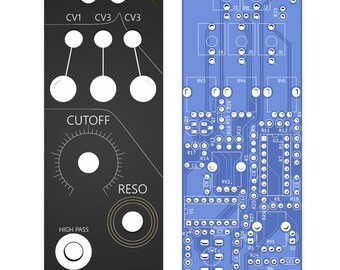 PCB Mixer 4x4 Kit Matrix Mixer Eurorack Per Synth Modulare Fai Da Te - PCB Pannello Frontale, 14HP Behringer Synth - Foto 5