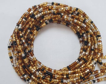 Warm earth toned waist beads