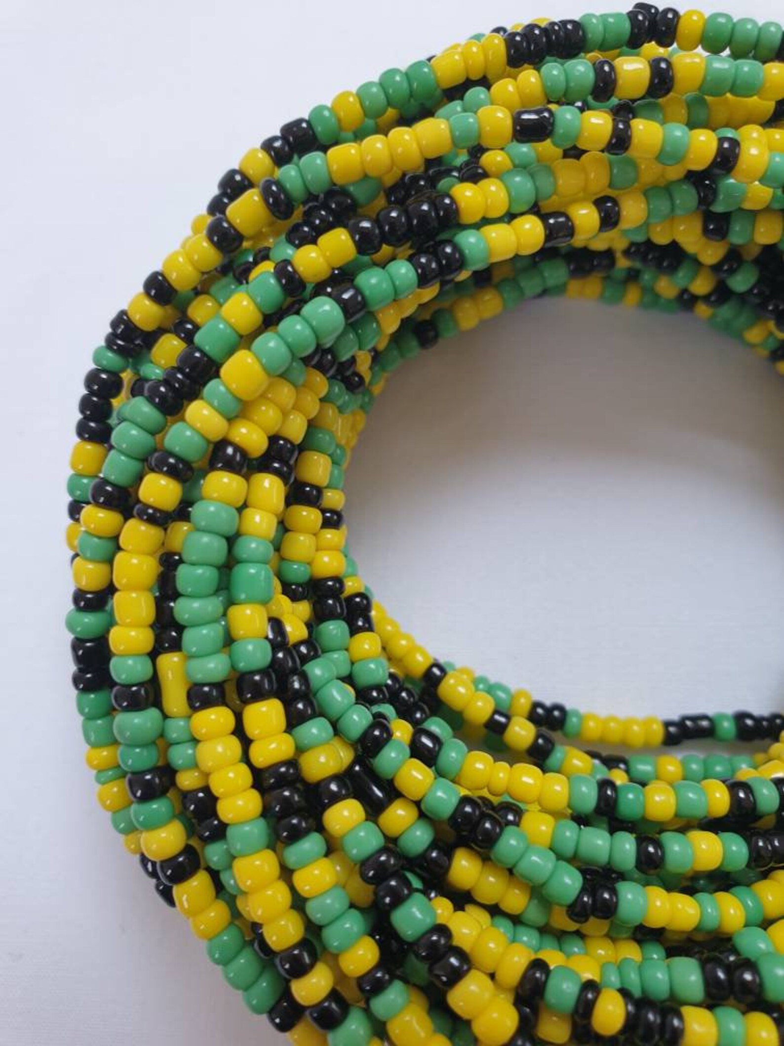 Waist Beads in the Jamaican Flag Colours Etsy UK