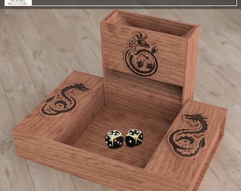 Foldable dice tower. Digital product. 3mm, 3.2mm, 4mm. Laser cut files SVG, PDF, AI, dxf
