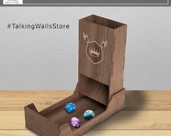 Folding dice tower. Digital product. 3mm, 3.2mm, 4mm, 4.5mm. Laser cut files SVG, PDF, AI, dxf