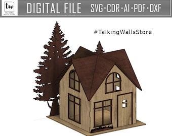 DIY Plywood House Digital File - Craft Your Own Mini Masterpiece!