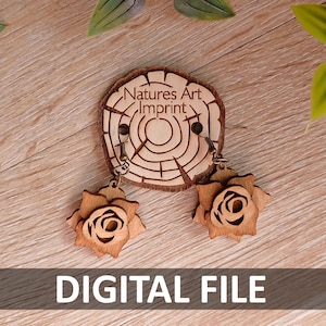 Flower Earrings SVG – Boho Floral Earring Template – Laser Cut Design for Cricut & Glowforge