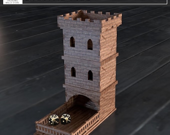 Dice tower. Digital product. 3mm, 3.2mm, 4mm. Laser cut files SVG, PDF, AI, dxf