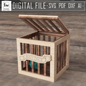 Würfelgefängnis. Digitales Produkt. 3mm, 3,2mm, 4mm. Laserschnittdateien SVG, PDF, AI, dxf