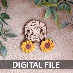 Flower Earrings SVG – Boho Floral Earring Template – Laser Cut Design for Cricut & Glowforge