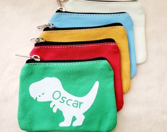 Personalised Childrens purse, Boys purse, coin purse, coin wallet, kids purse, birthday gift,Dinosaur, Tractor, Shark, Car, Train,Gamer