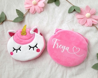 Personalised Unicorn Coin Purse: Children's Wallet, Birthday Gift, pocket money, christmas gift, gift for little girls