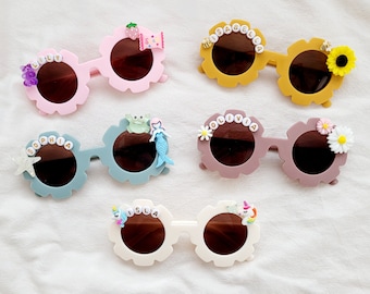 Personalised baby/toddler sunglasses, summer accessories for girls, uv400, personalised gift, birthday gift for girls 0-4 years