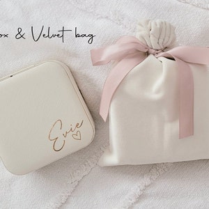 White box, gold foil personalisation, gift bag