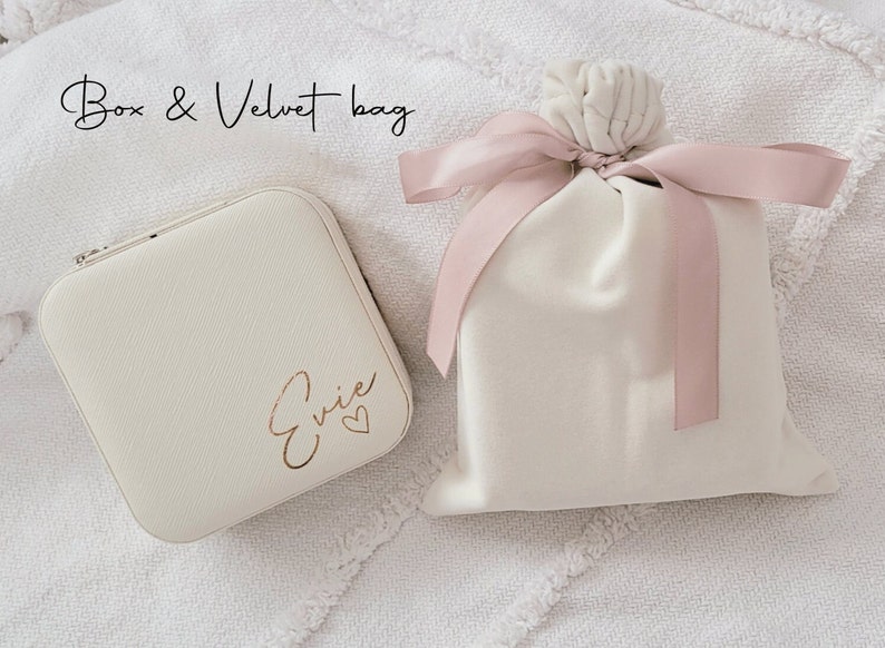 White box, gold foil personalisation, gift bag