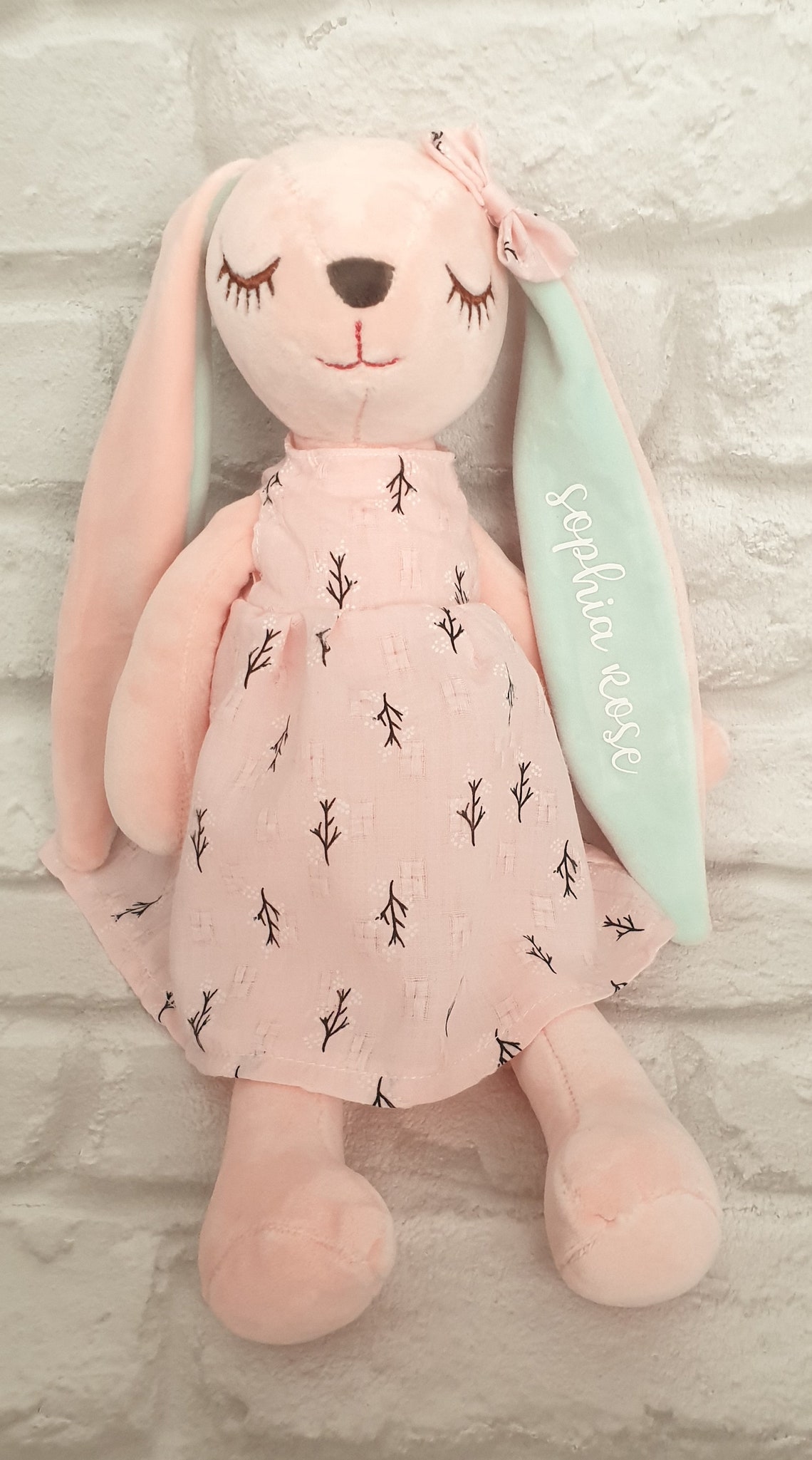New baby gift set pink bunny rabbit baby girl gift Etsy
