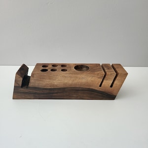 Walnut Stained Beechwood Desk Organizer Set – Iulia Shop