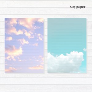 Sky Downloadable Stationery Paper / A4 Letter size / | Etsy